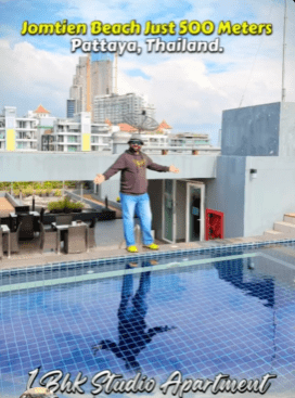 Pattaya-Jomtien Beach - Luxury Studio Apartment (325 SQFT)